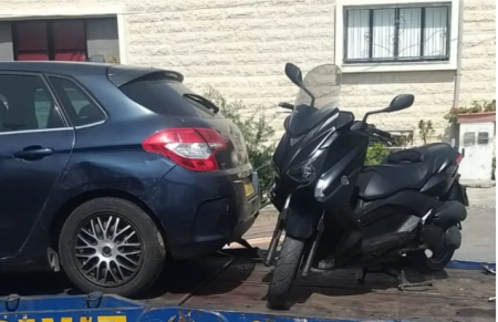 باقة الغربية : ضبط مواطن يقود دراجة نارية برفقة طفلة بدون خوذة